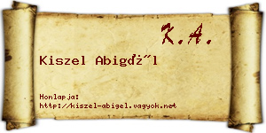 Kiszel Abigél névjegykártya